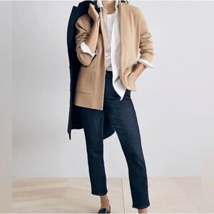 J. Crew Womens Eloise Sweater Blazer Wool Blend Size XS Brown Office Neutral